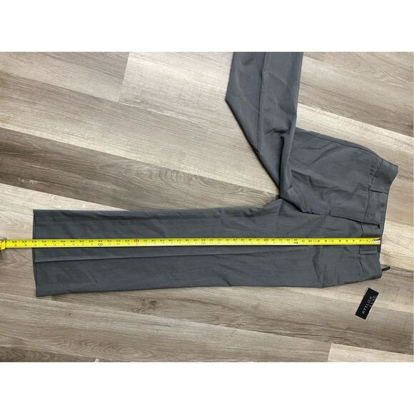 Atelier Luxe NWT Gray Pinstripe Dress Straight Leg Pants, Sz 10, MSRP $98 - Picture 2 of 10